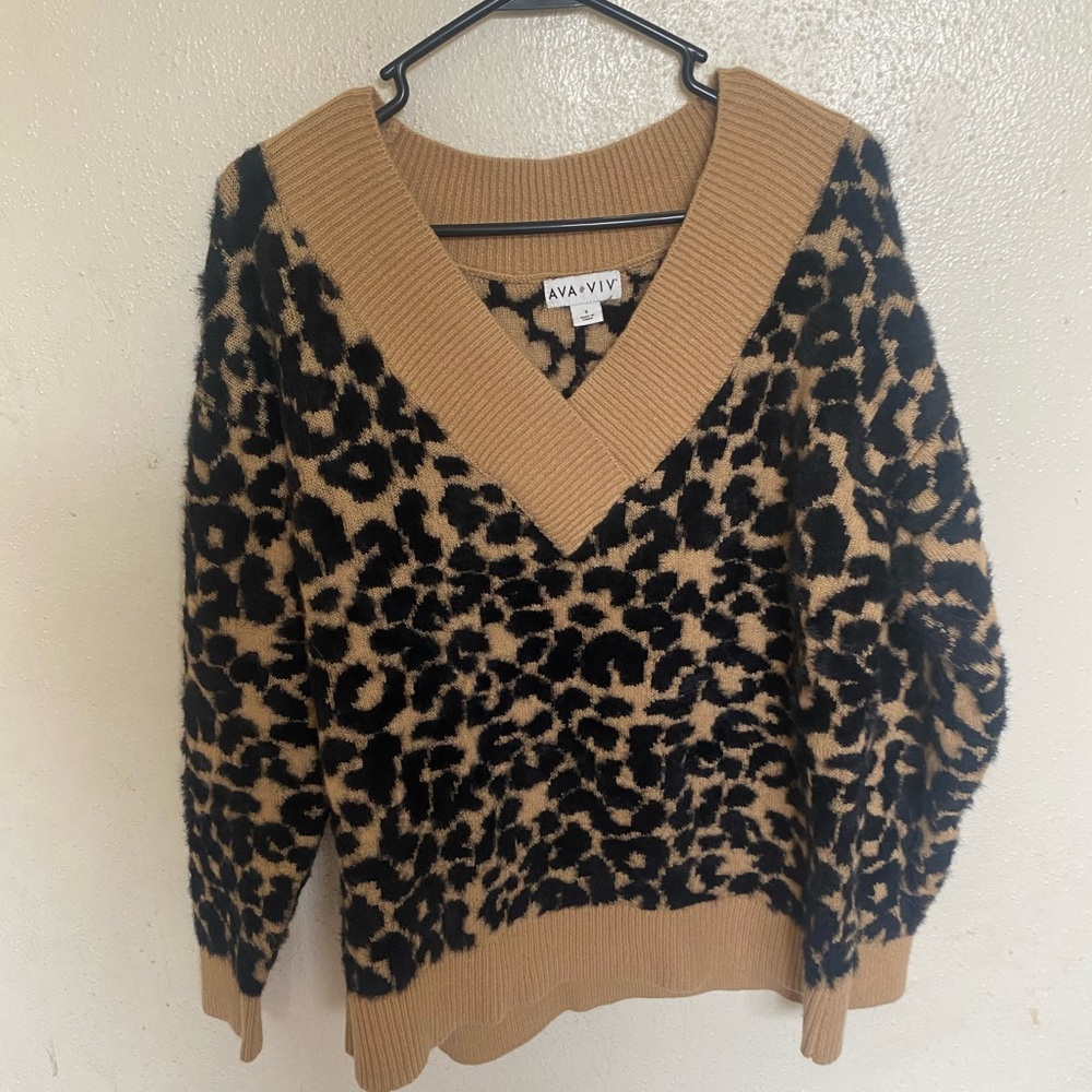 Cheetah print sweater